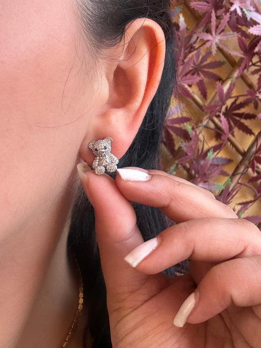 Orecchini orsetto strass