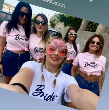Team Bride shirt cuore lato