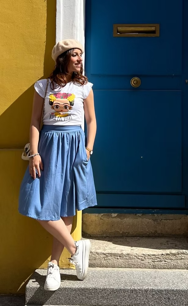 T-shirt Viva la vida yellow