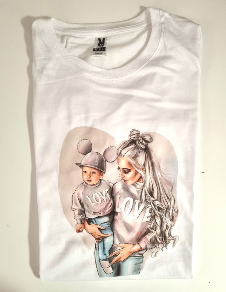 T-shirt Mamma e bimbo orecchie