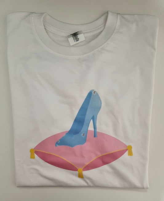 T-shirt cinderella con strass