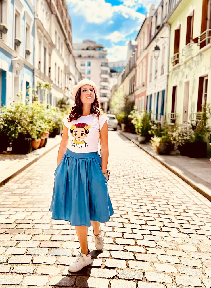 T-shirt Viva la vida yellow
