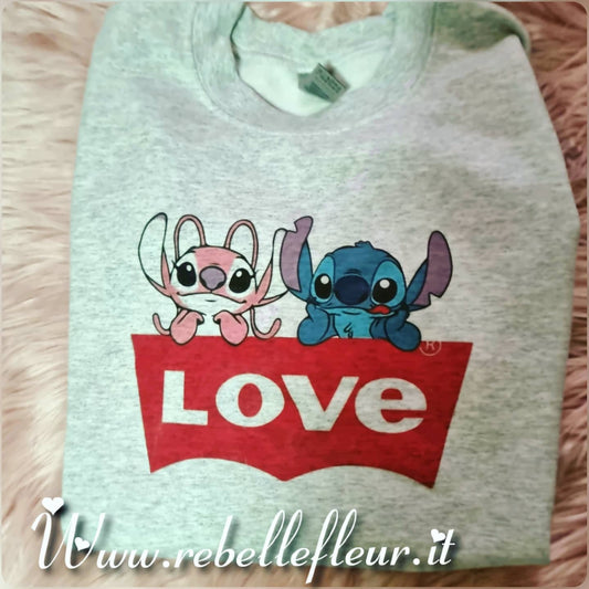 Coppia di felpe lui lei - Stitch in love