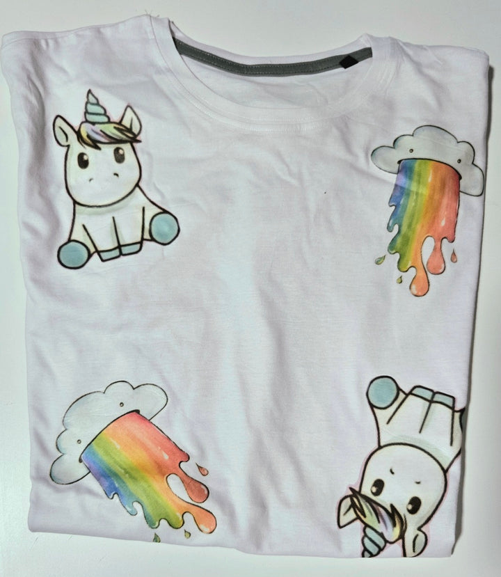T-shirt unicorni arcobaleno