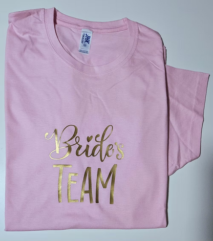 Team Bride shirt gold