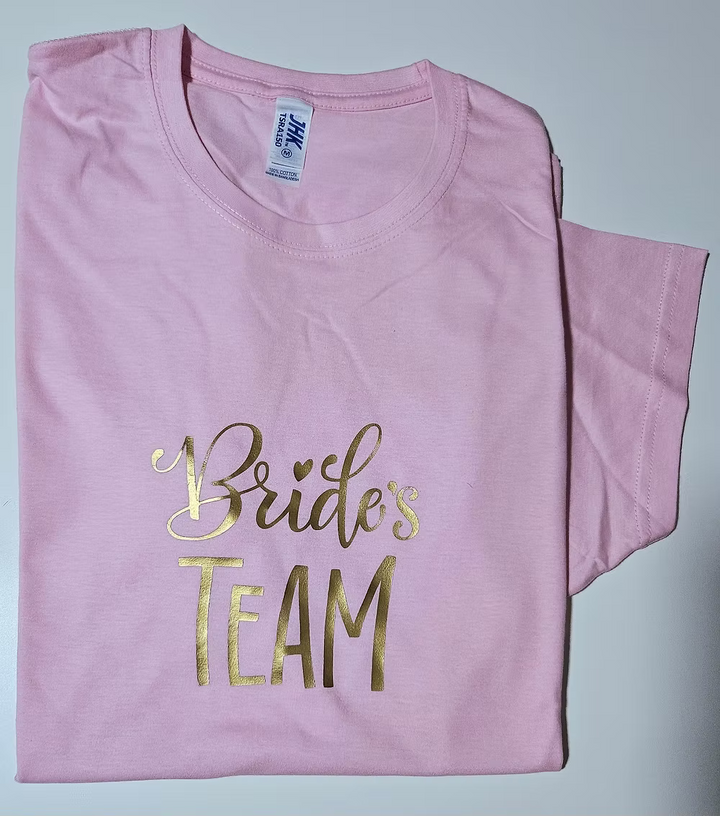 Team Bride shirt gold
