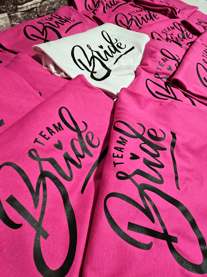 Team Bride shirt loud