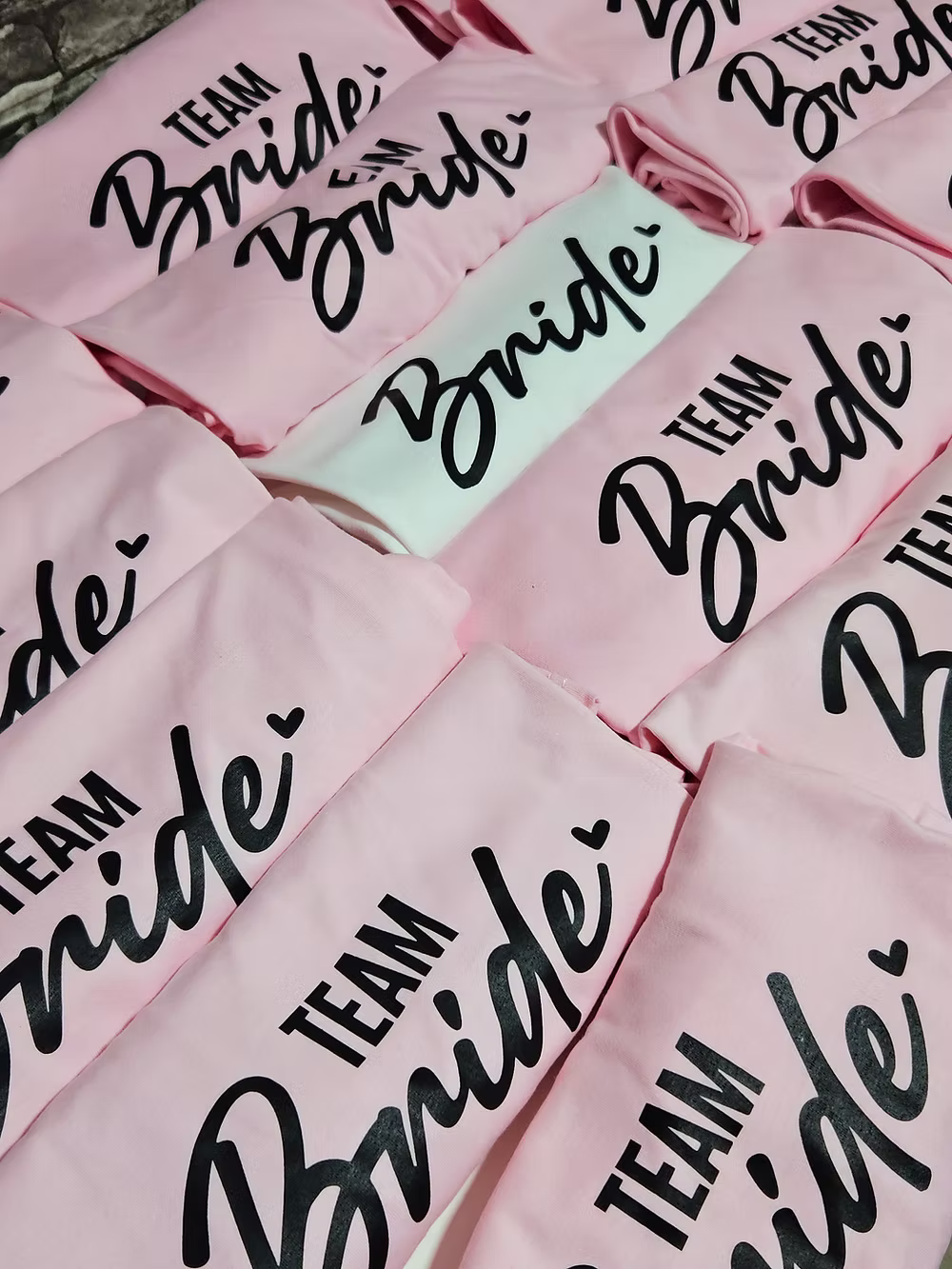Team Bride shirt cuore lato
