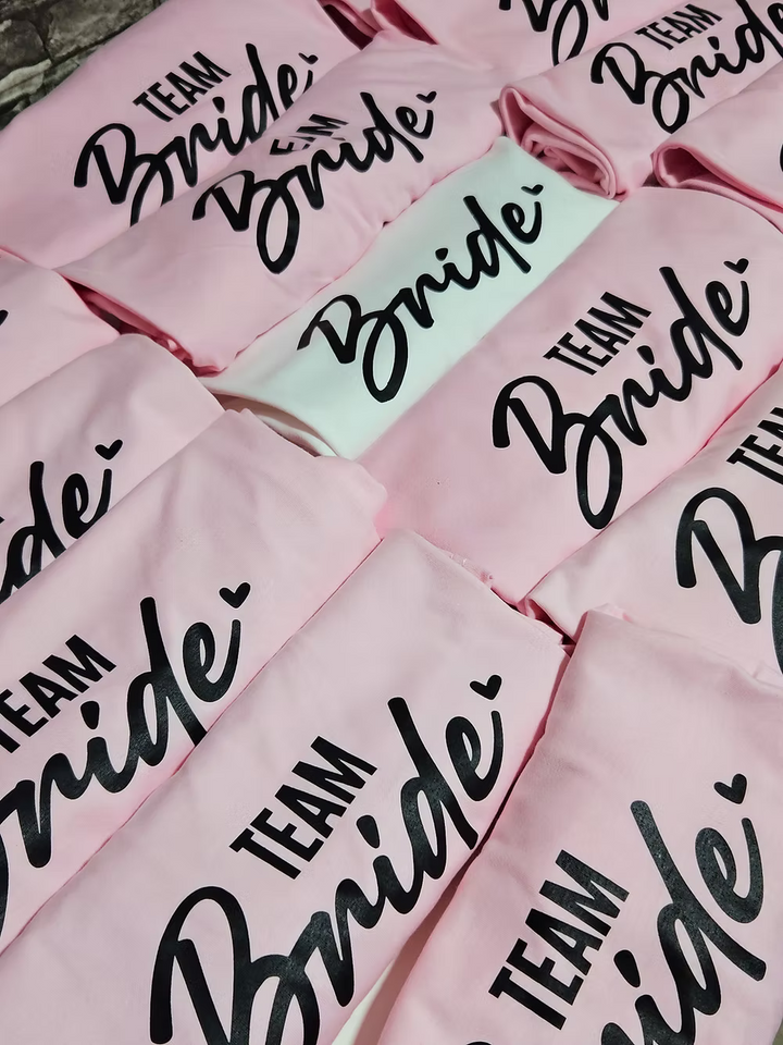 Team Bride shirt cuore lato