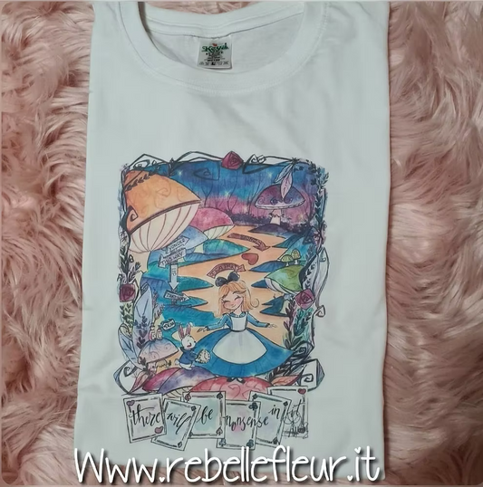 T-shirt Alice riquadro