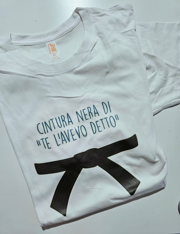 T-shirt cintura nera TAGLIA S