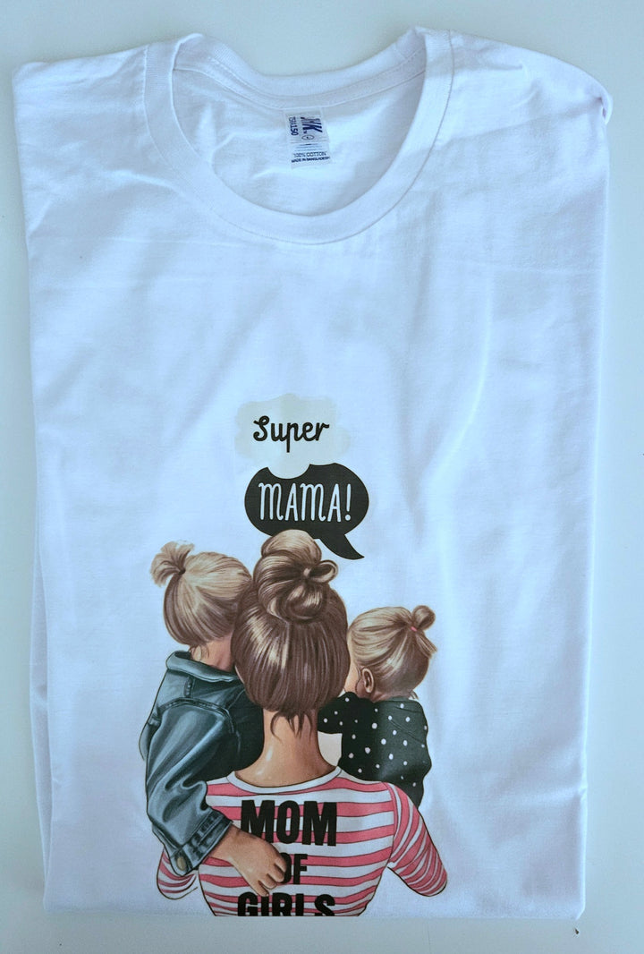 T-shirt mamma e due bimbi/e