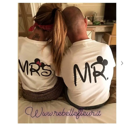 Coppia di t-shirt Mr & Mrs