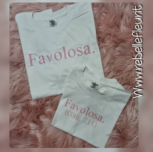 Coppia di T-shirt Favolosa come zia