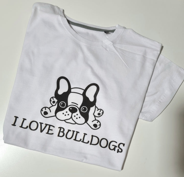 T-shirt I love bulldogs