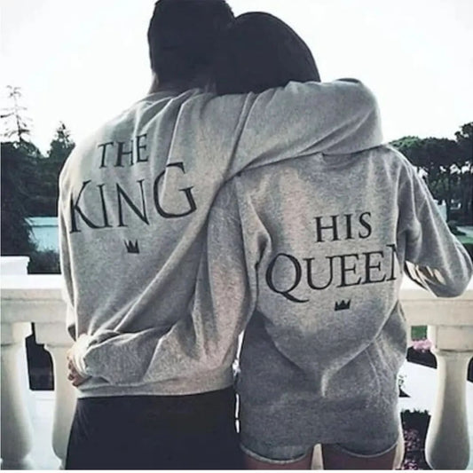 Coppia di felpe lui lei -The King and his queen