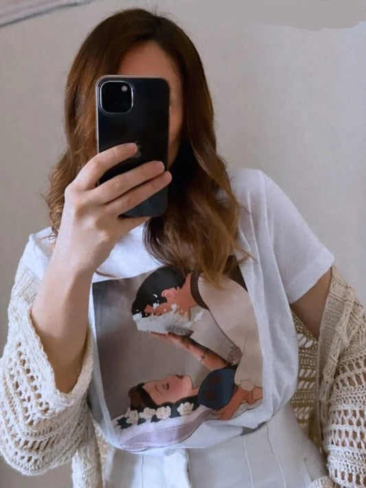 T-shirt torta in faccia