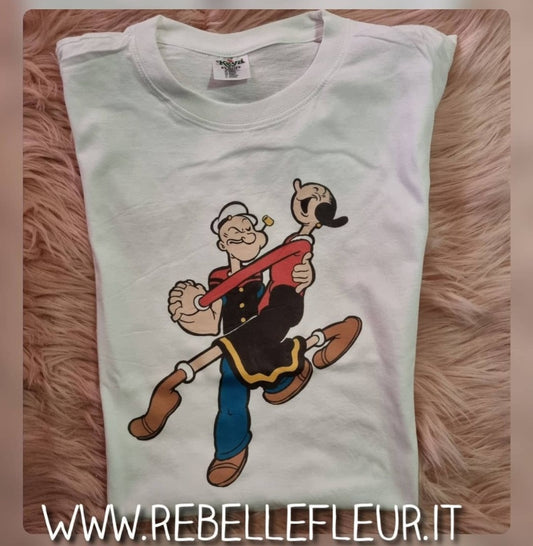 T-shirt braccio di ferro e Olivia