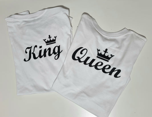 Coppia di t-shirt King e queen