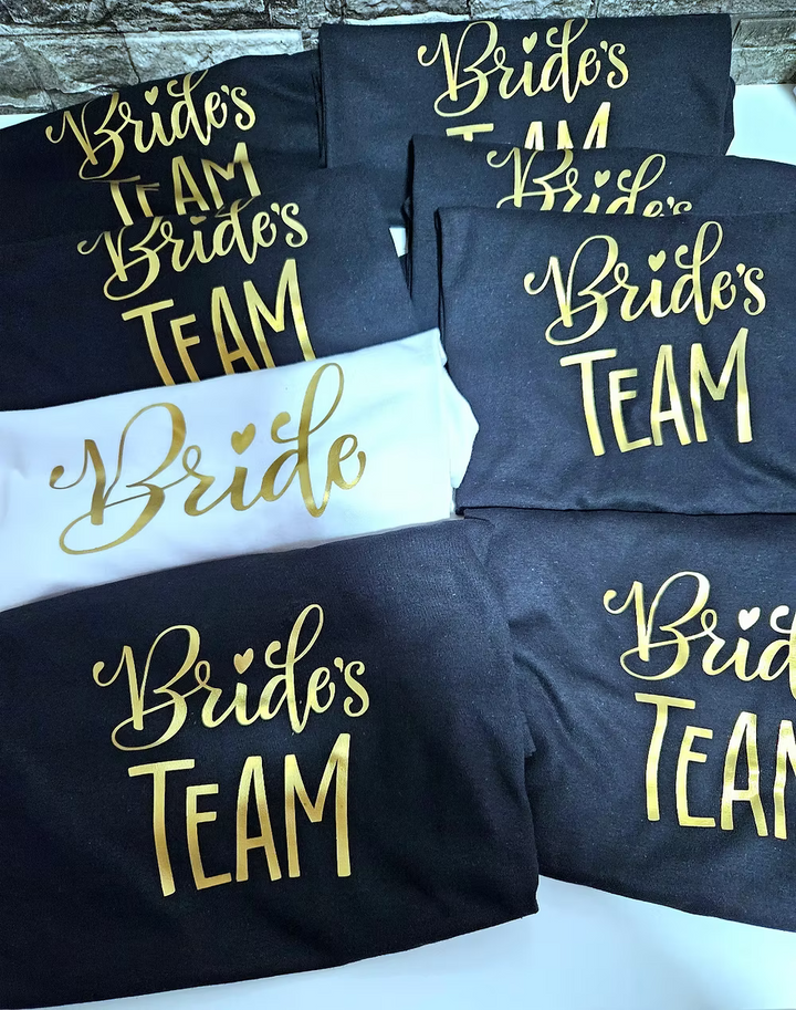 Team Bride shirt gold