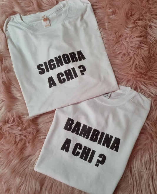 Coppia di T-shirt signora a chi?