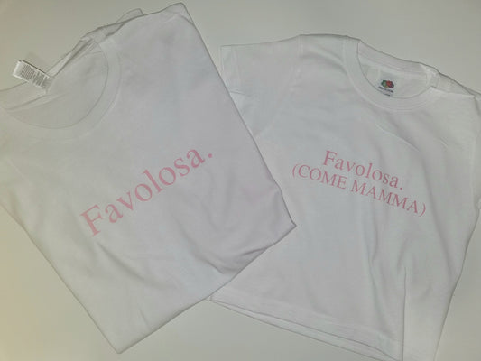Coppia di T-shirt Favolosa come mamma