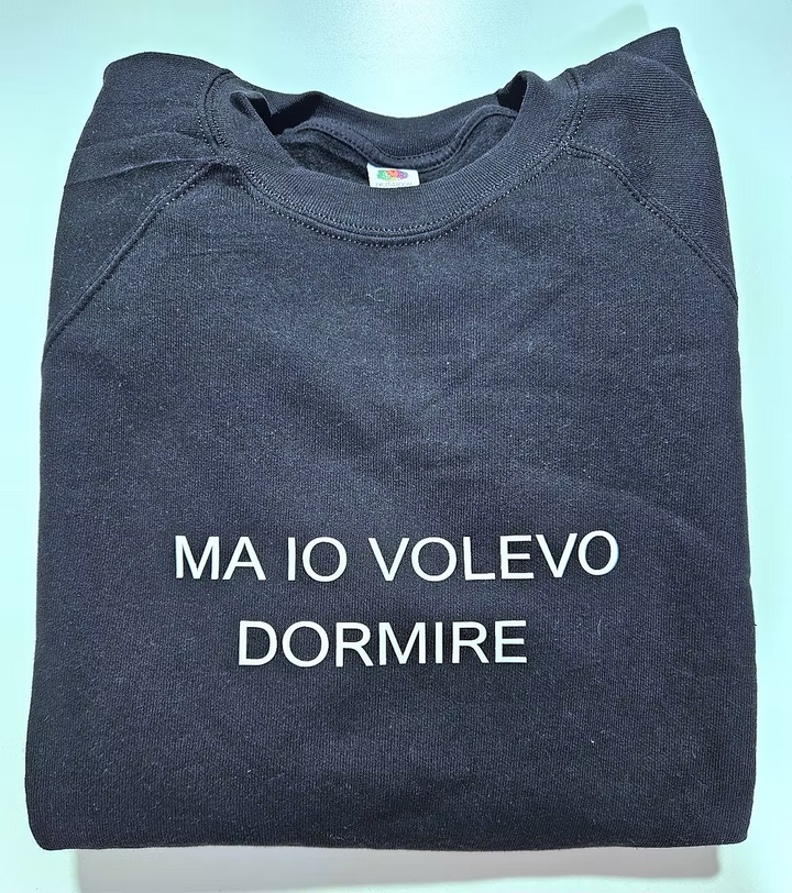 Felpa volevo dormire