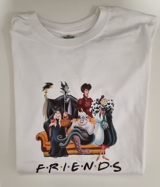 T-shirt Friends villains 5 personaggi