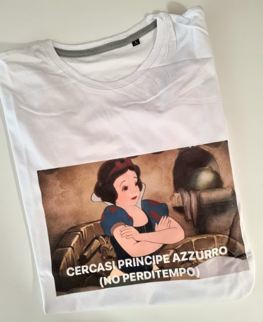 T-shirt biancaneve principe