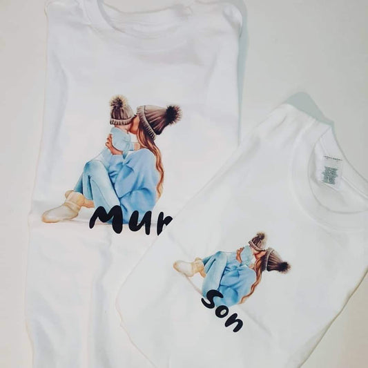 Coppia di T-shirt mum and son