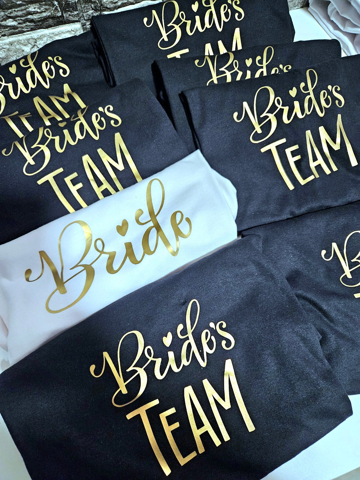 Team Bride shirt gold