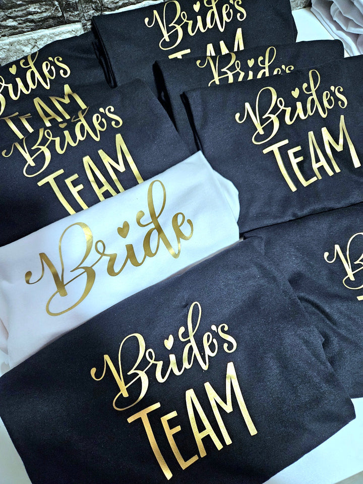Team Bride shirt gold