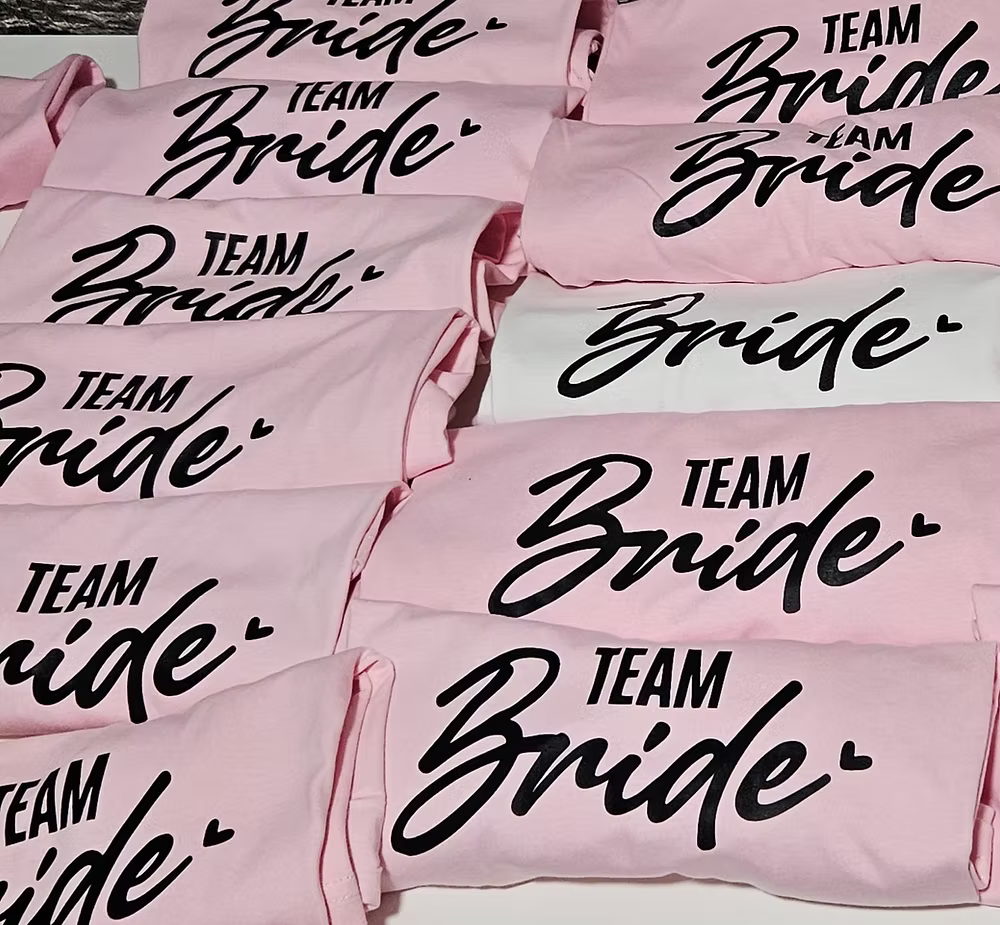 Team Bride shirt cuore lato