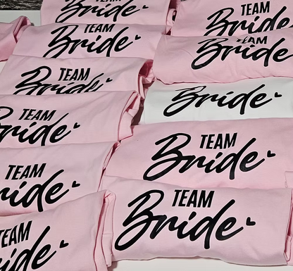 Team Bride shirt cuore lato