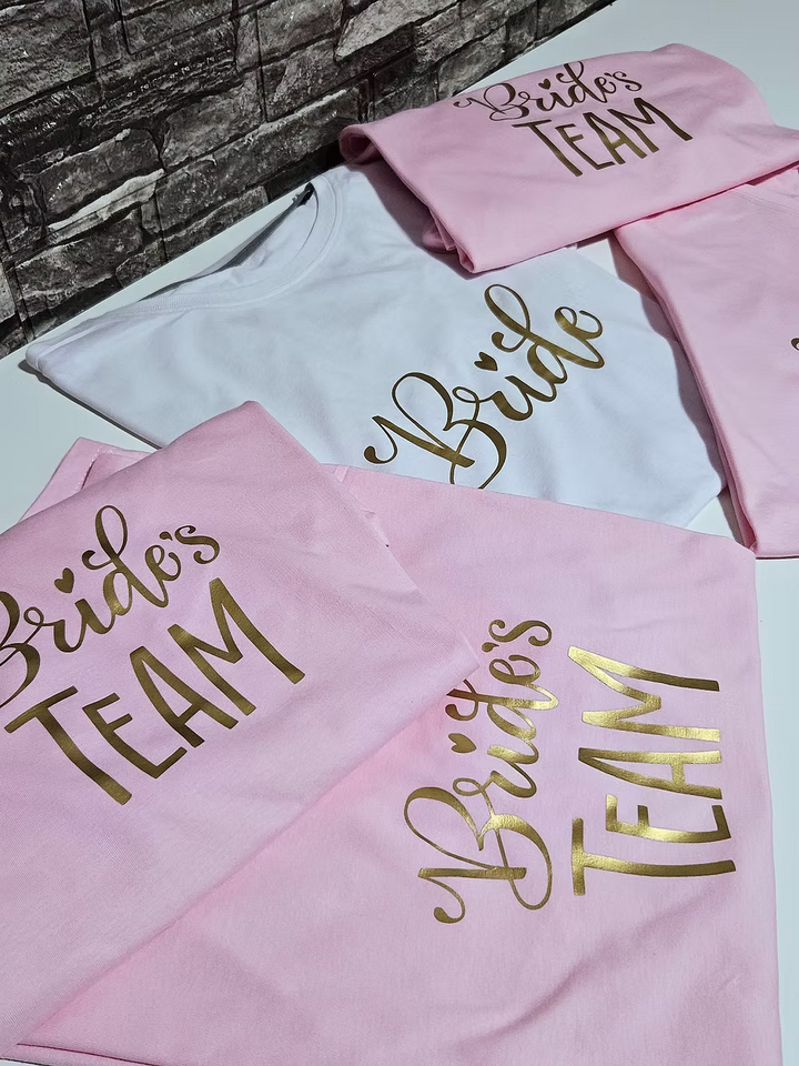 Team Bride shirt gold