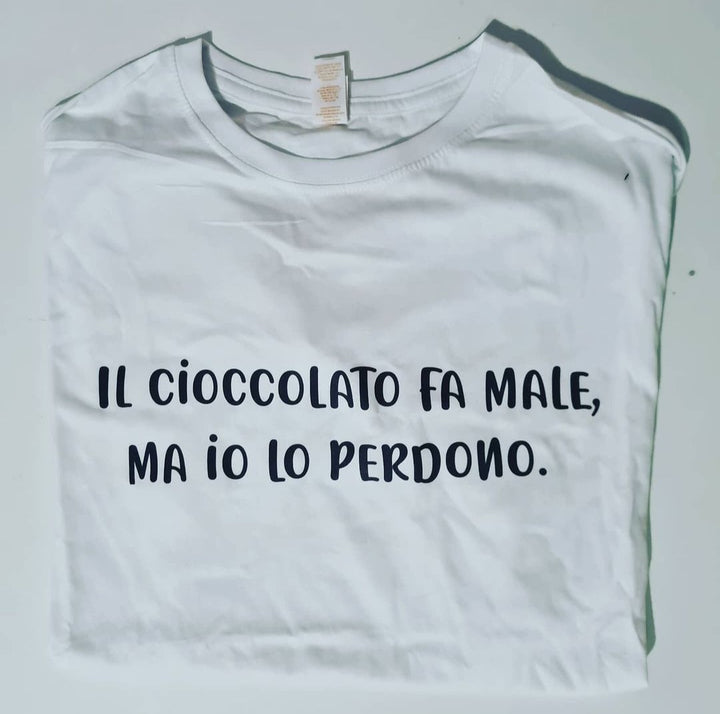 T-shirt il cioccolato fa male