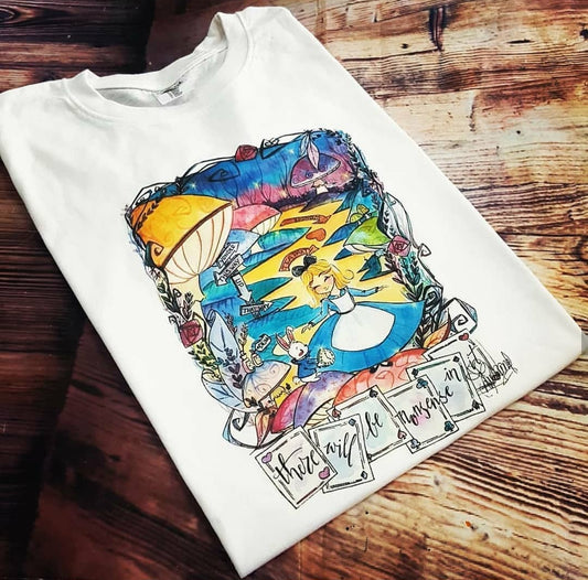 T-shirt Alice riquadro