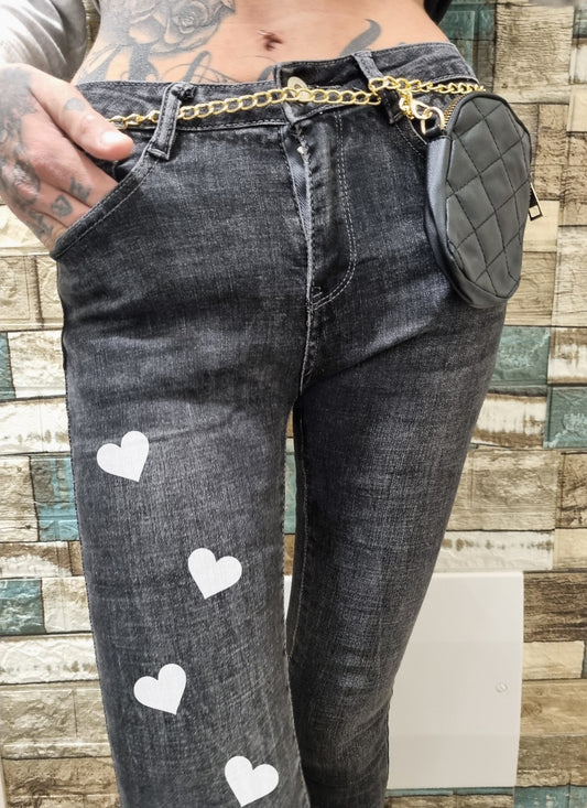 Jeans Borsetta cuori TAGLIA 42