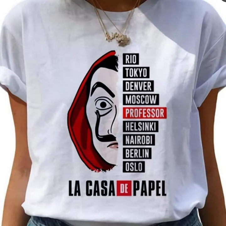 T-shirt casa di carta con nomi