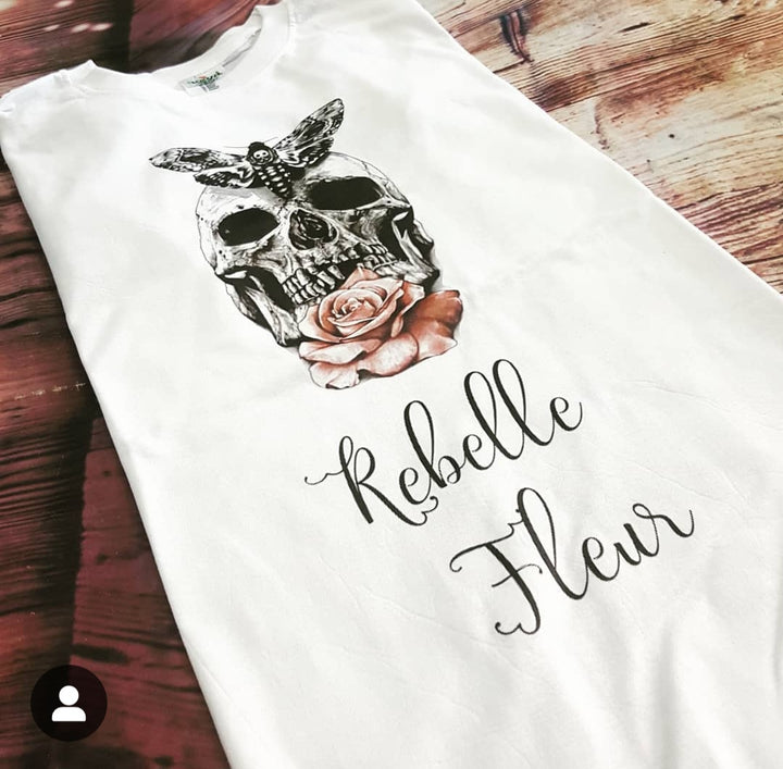 T-shirt rebelle fleur