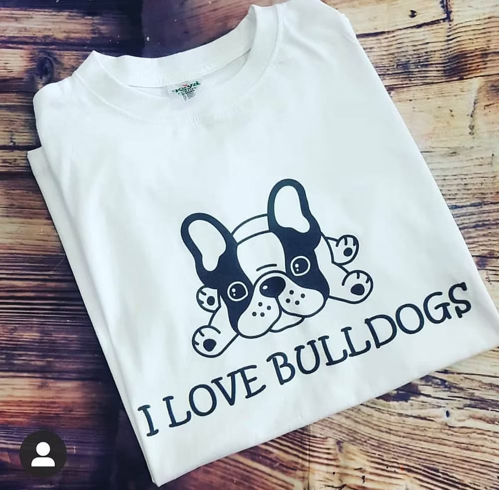 T-shirt I love bulldogs