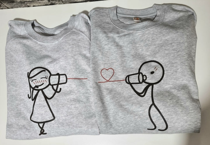 Coppia di felpe telefono