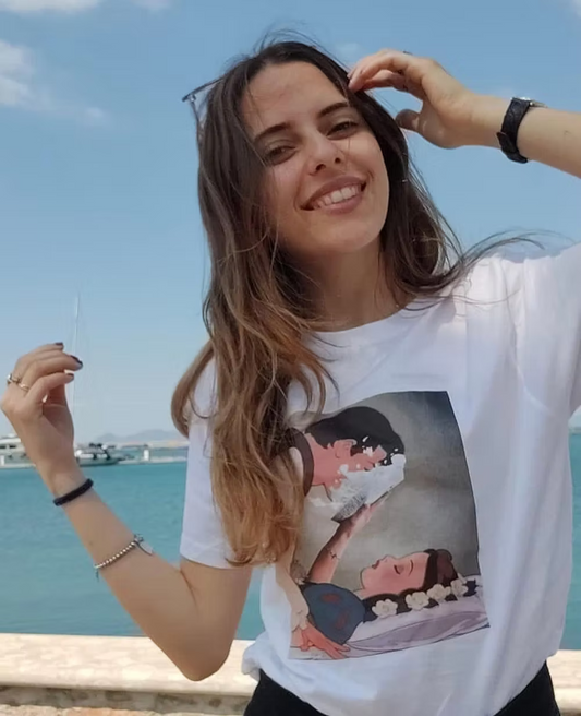 T-shirt torta in faccia