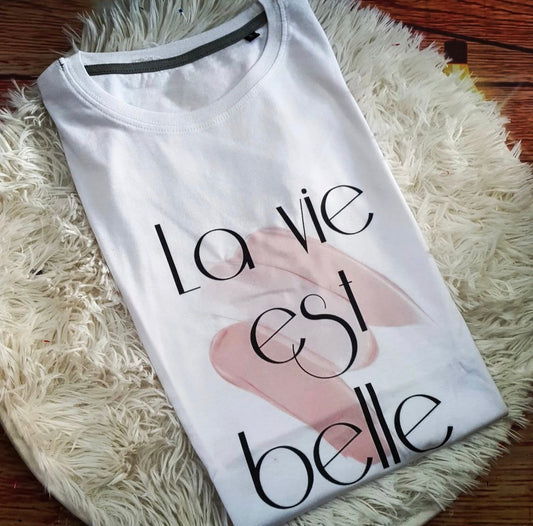 T-shirt La vie est belle TAGLIA M