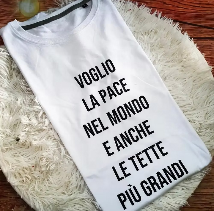 T-shirt con scritta a scelta