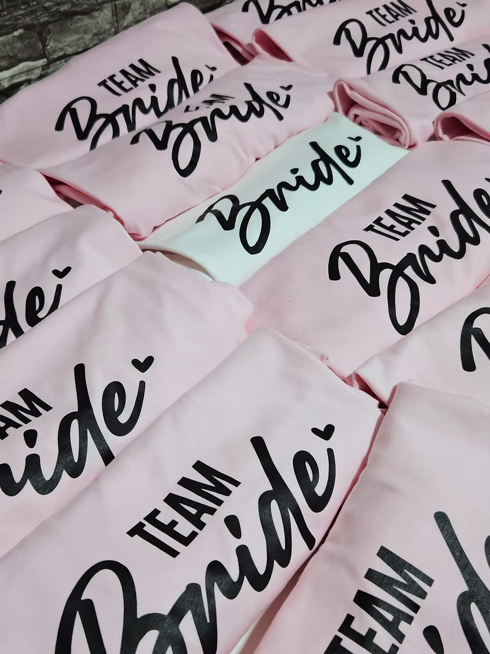 Team Bride shirt cuore lato