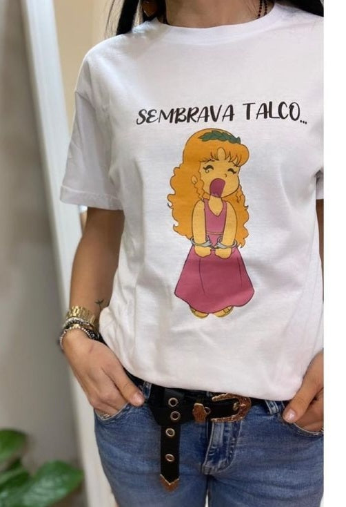 T-shirt sembrava talco