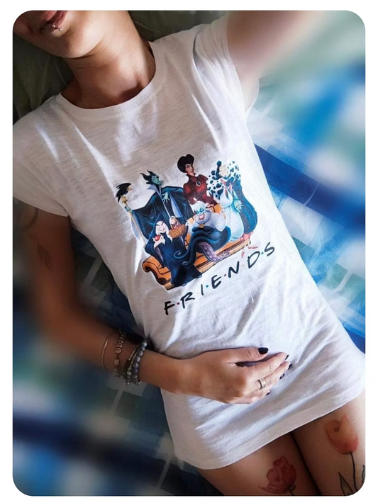 T-shirt Friends villains 5 personaggi