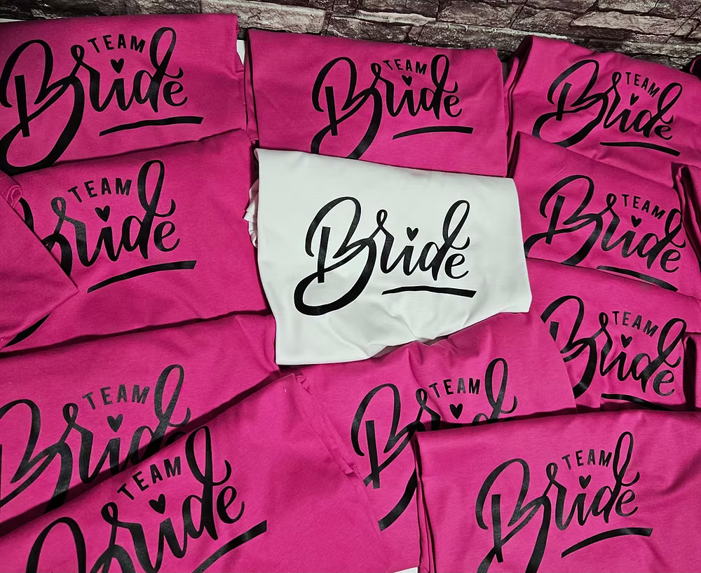 Team Bride shirt loud