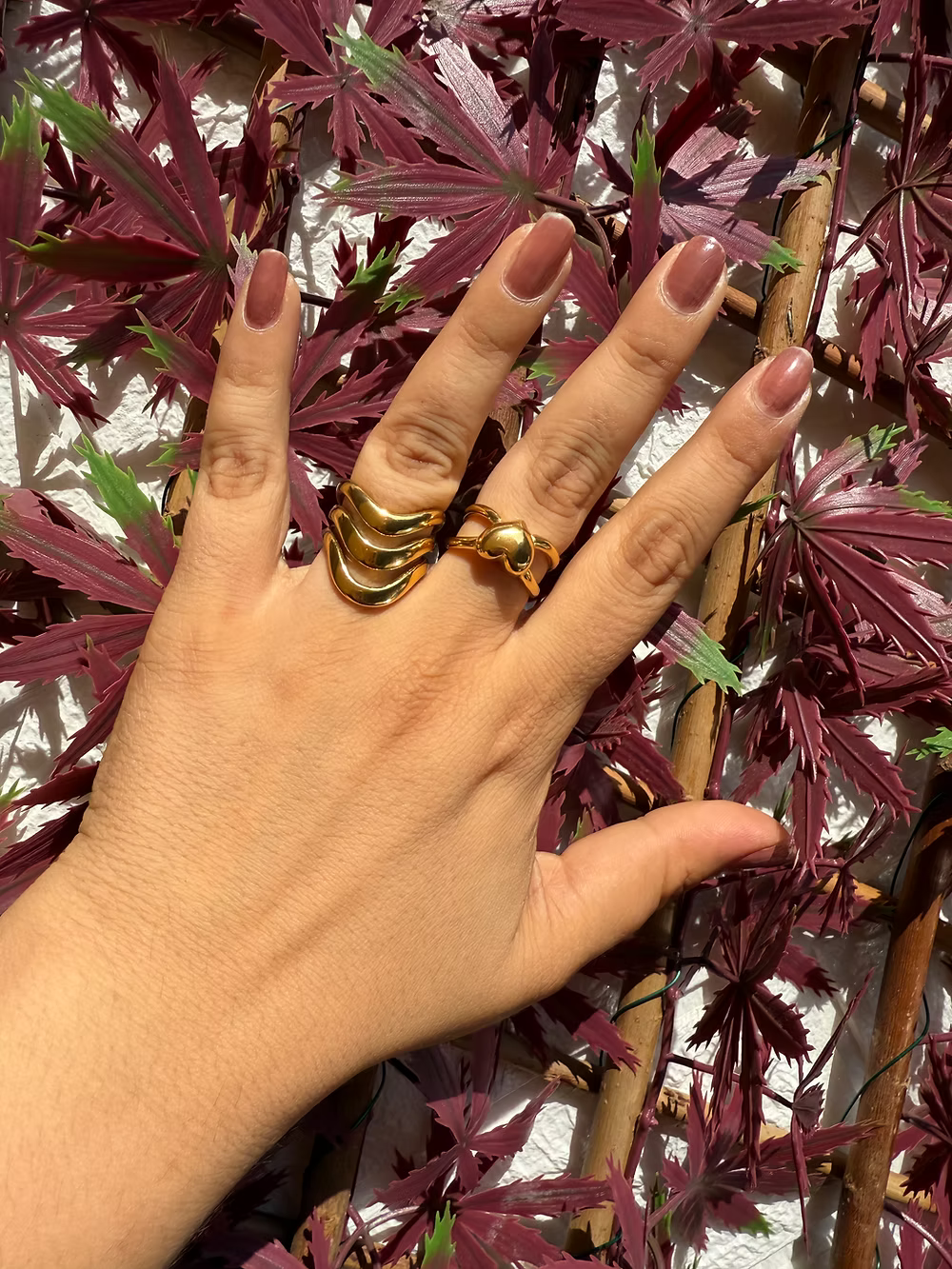 Anello cuore gold nodo